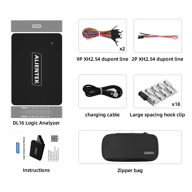 USB Logic Analyzer DL16 250MHz Max Sample Rate