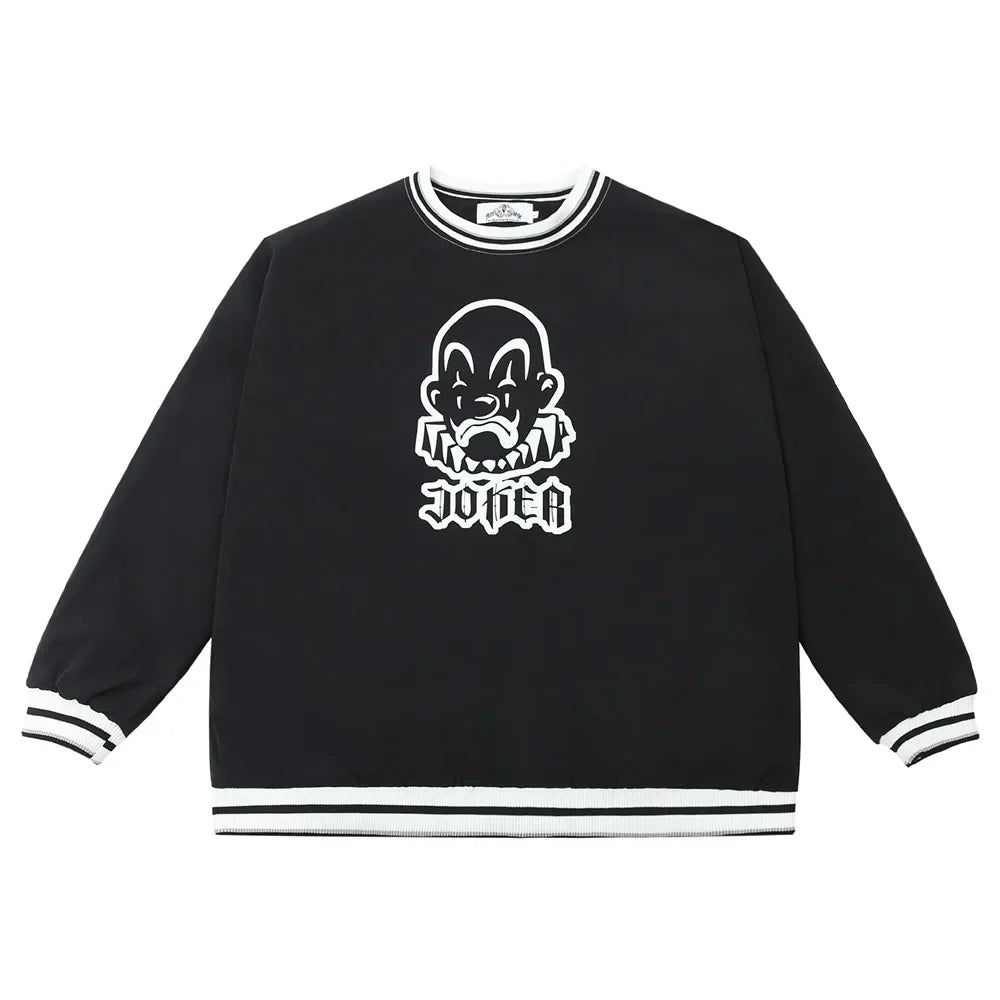 Clown Print Casual Sweatshirts Mens Autumn Winter Loose