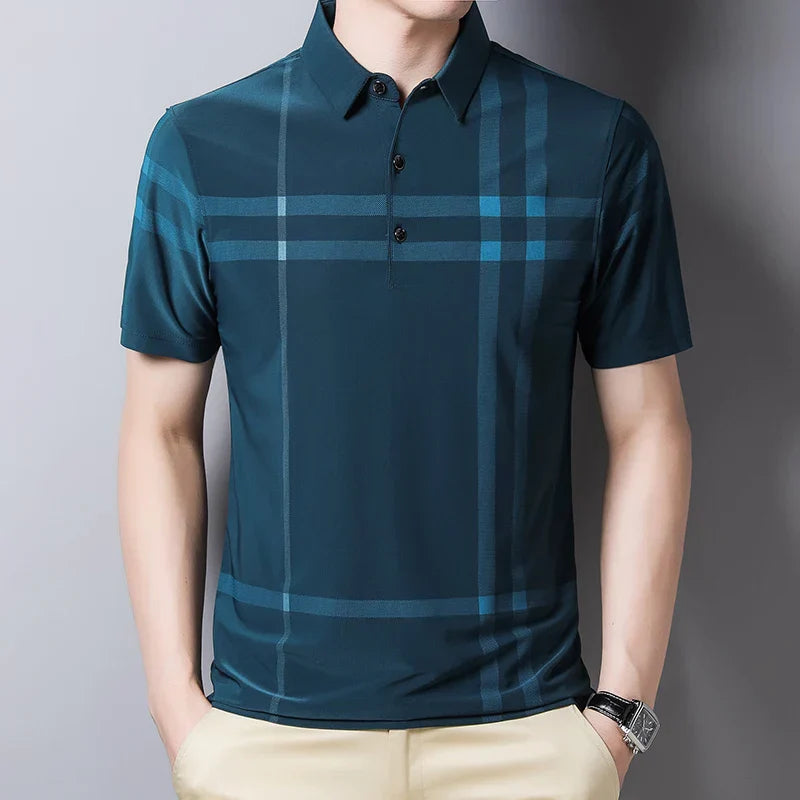 BROWON Business Polo Shirt Men Summer New Casual