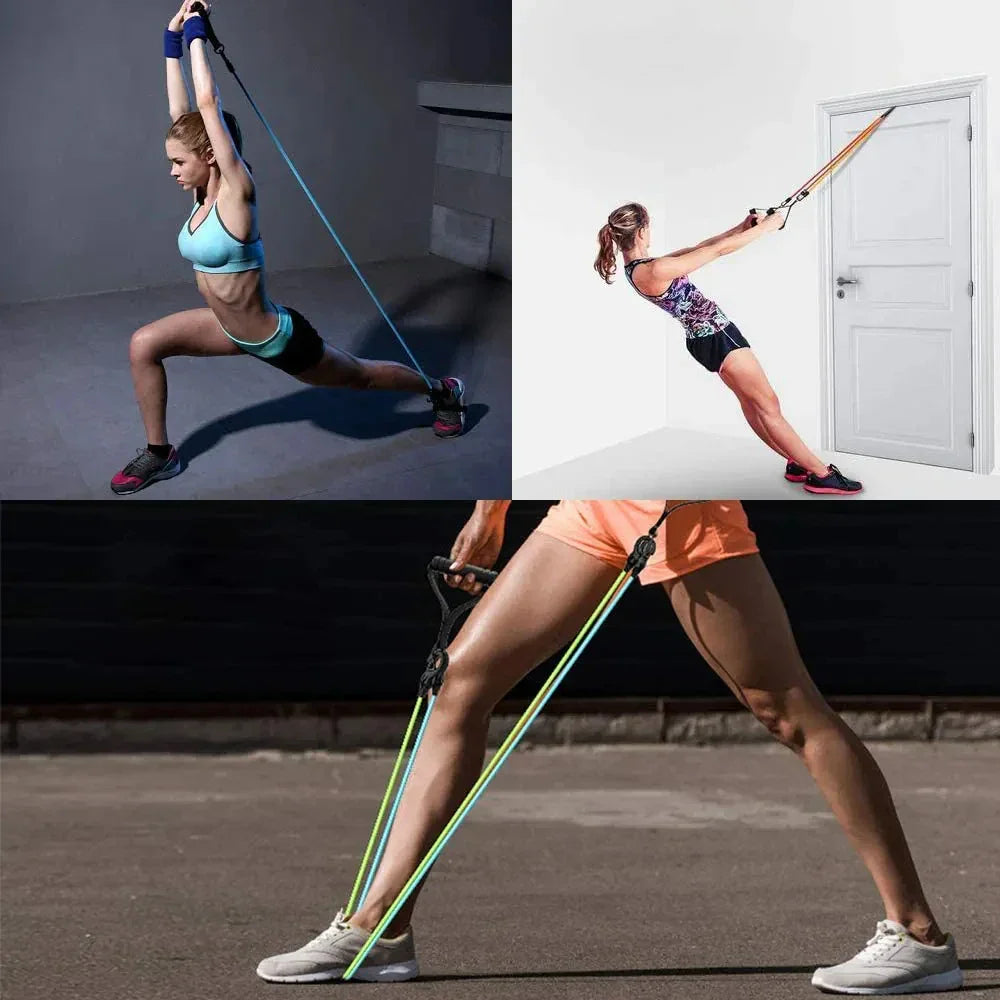 5 Levels Resistance Bands with Handles Yoga Pull