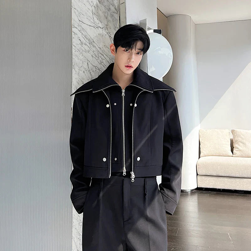 NOYMEI Short Coat Black Deconstructed Design Black Short