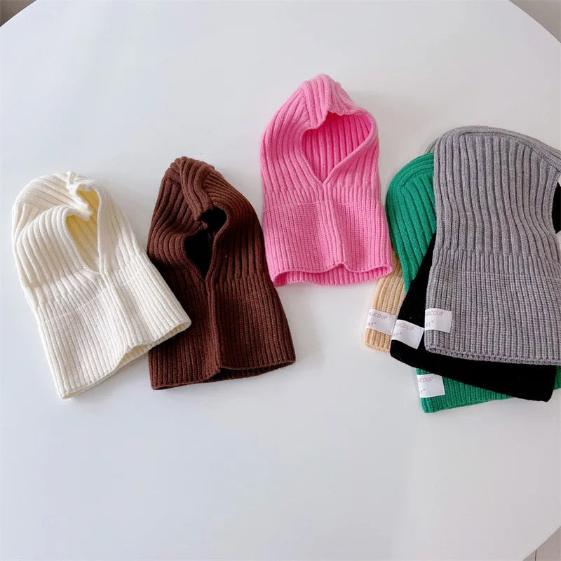 Winter Warm Solid Knit Hooded One Piece Baby