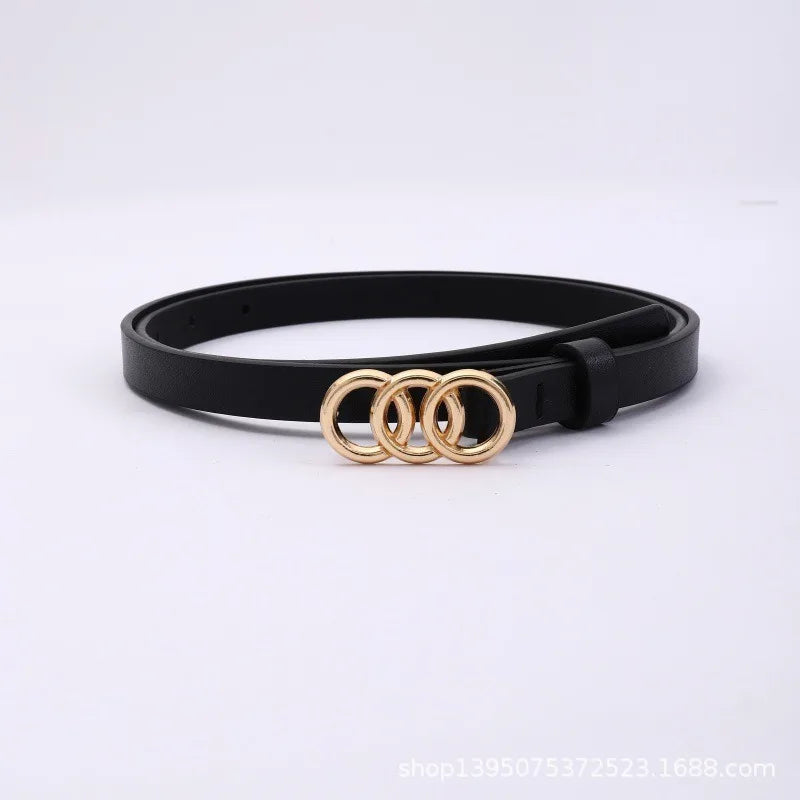 1/3/5/10PCS Women’s Leather Belts Removable Letter M Plate
