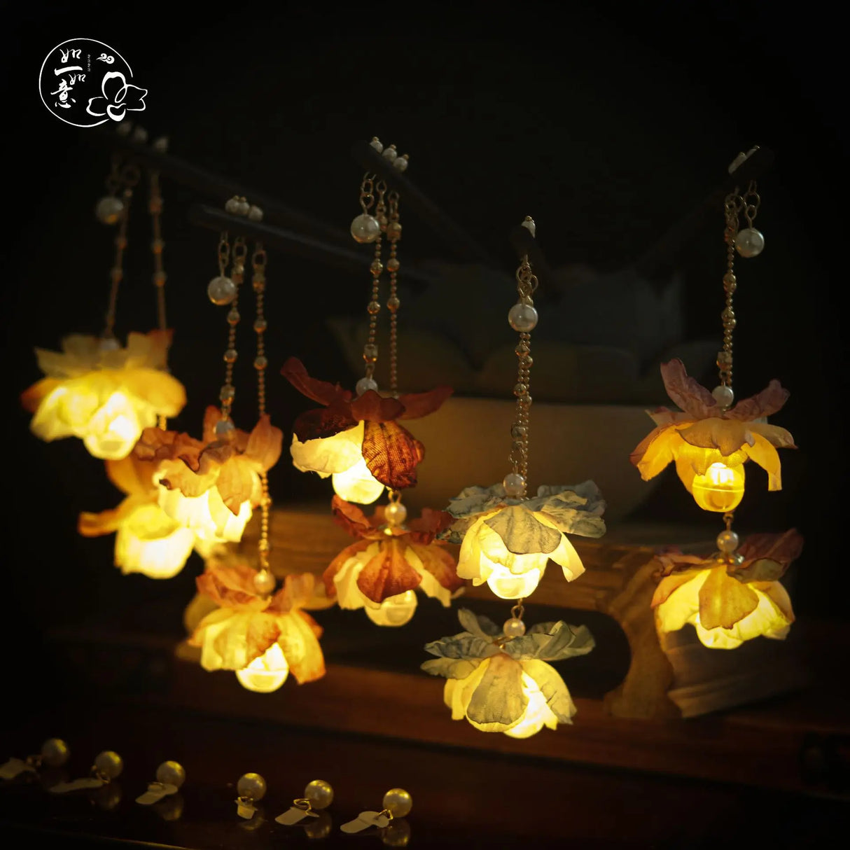 Antique Luminous Hair Sticks Chinese Hanfu Hair Accessories