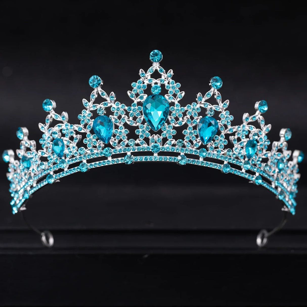 Wedding Hair Tiara Crystal Bridal Tiara Crown Silver