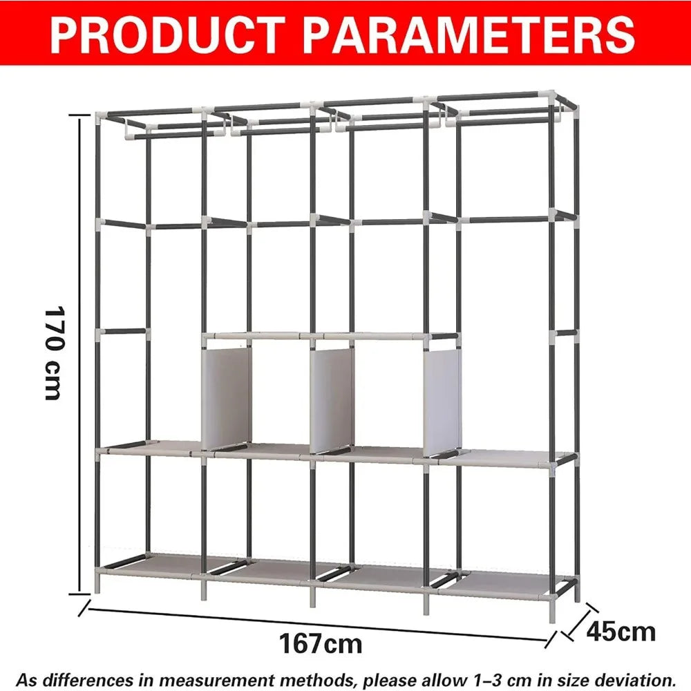 UDEAR Portable Closet Large Wardrobe Closet Clothes Organizer