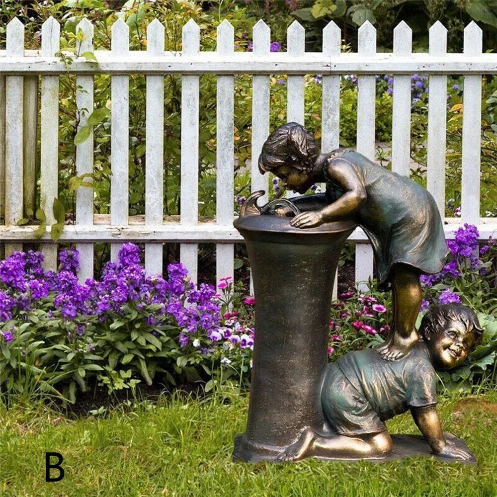 Creative Decoration Boys and Girls Sculpture Garden Ornaments