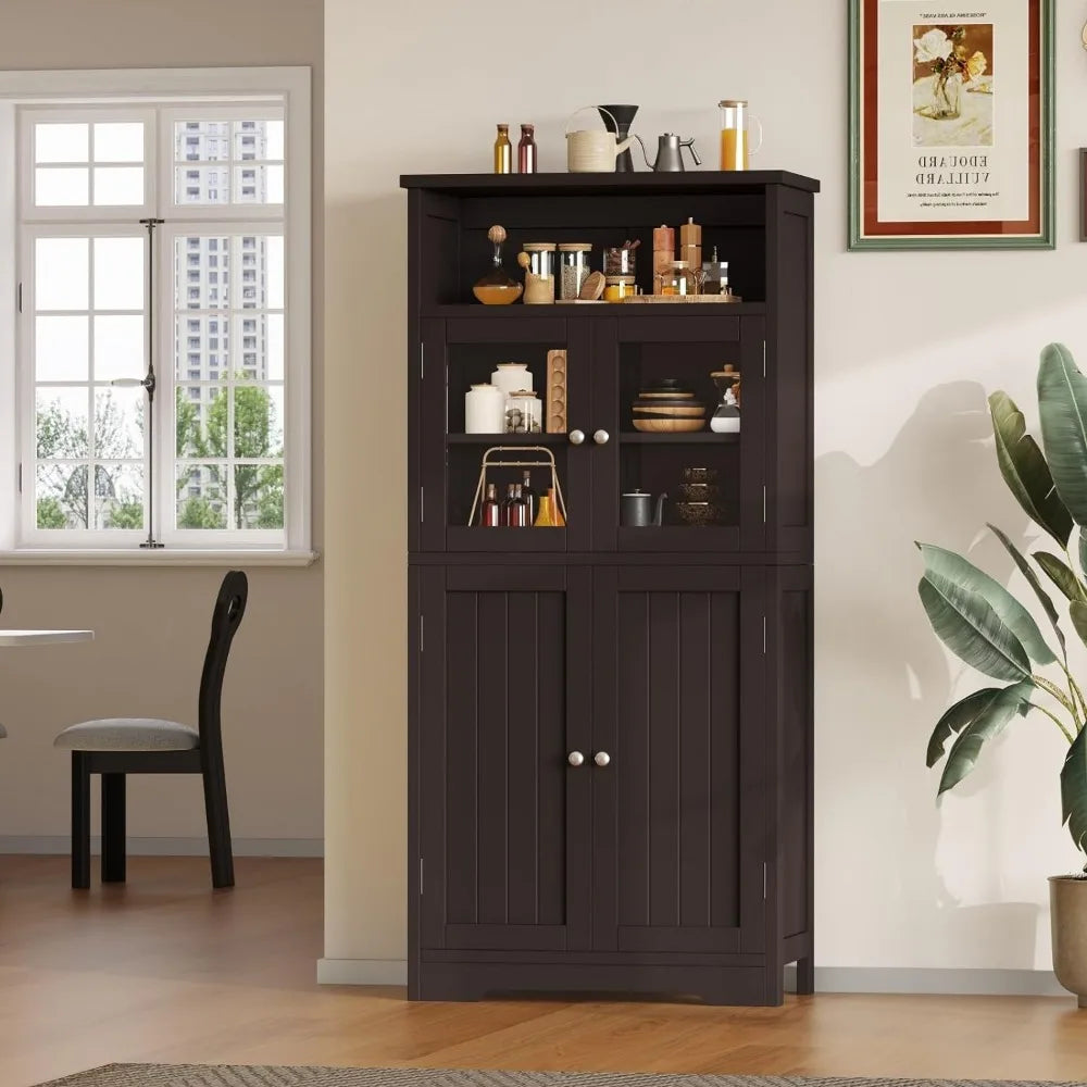 50.4''H Bathroom Storage Cabinet Kitchen Pantry Cabinet