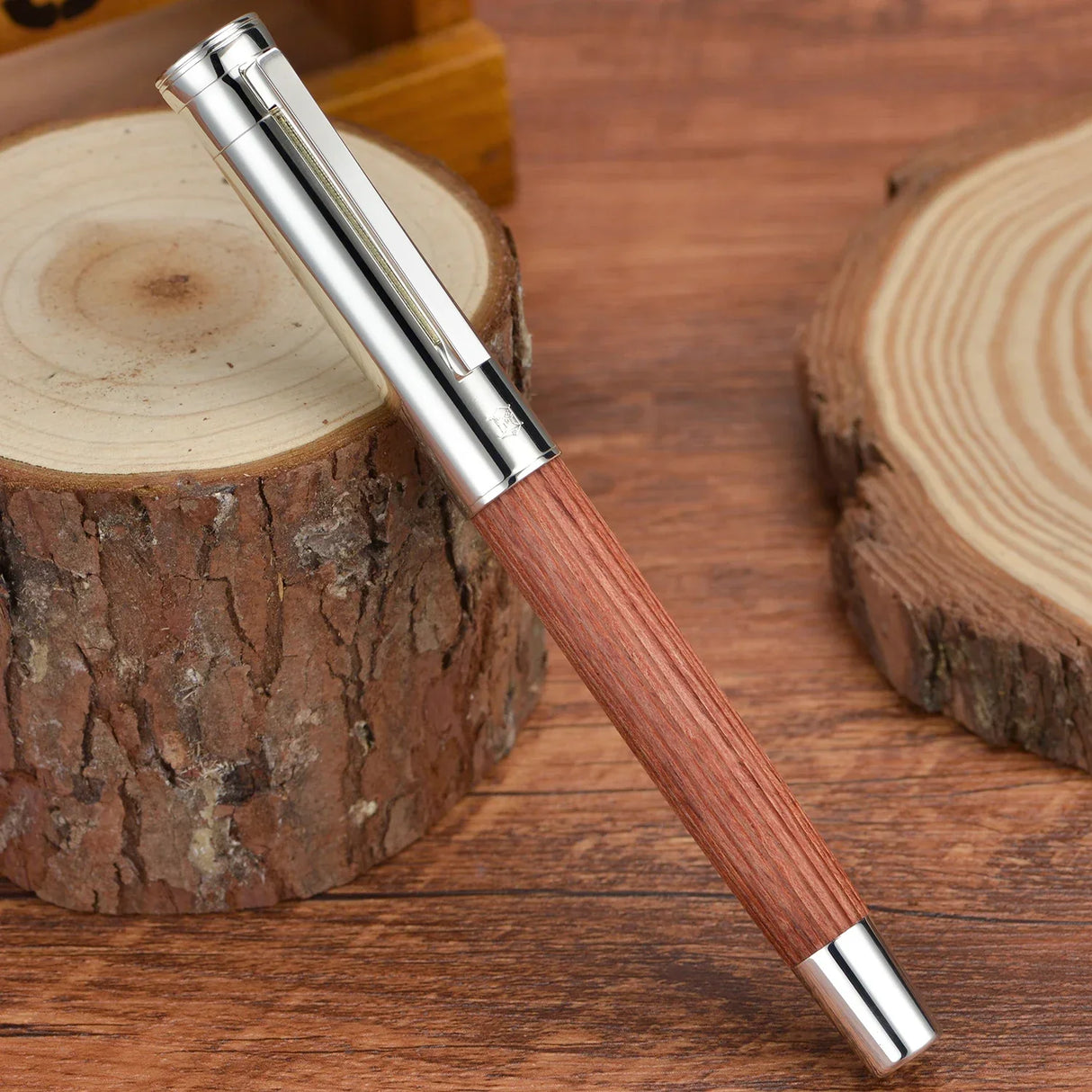 Retro Hongdian 1866 Wood Fountain Pen #35 EF/F