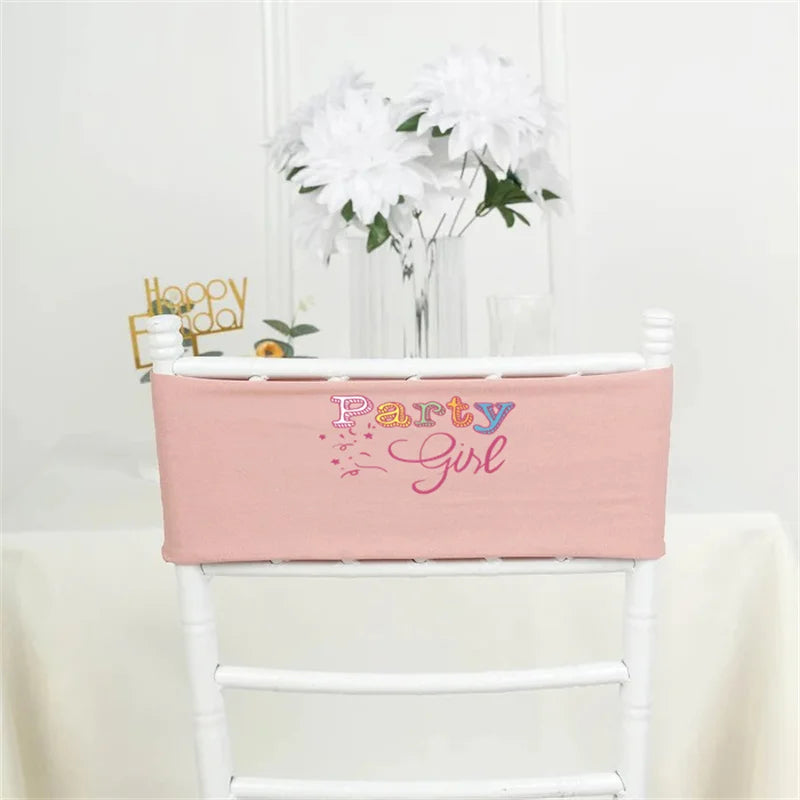 Blush Double Layer Lycra Chair Band Spandex Chair