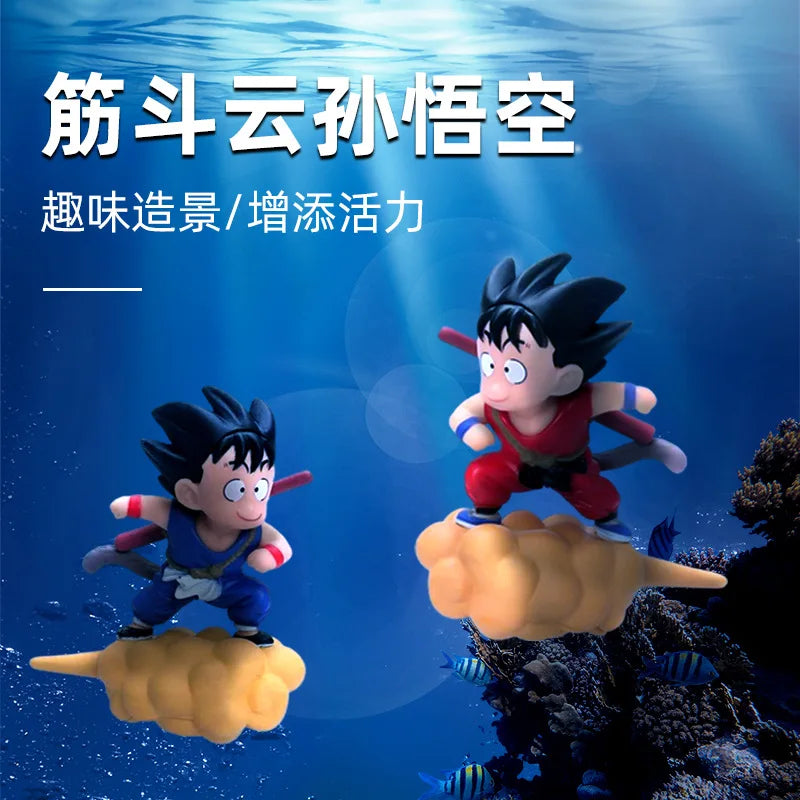 Aquarium Decor Accessories Son-Goku Sitting on The Cloud