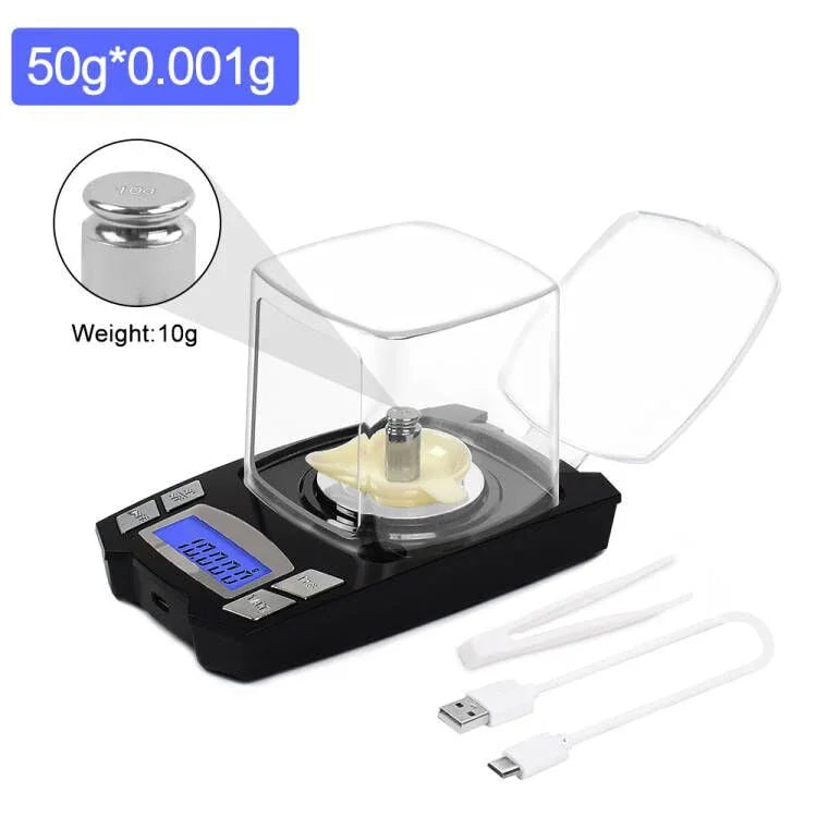 NEWACALOX 50g/100g x 0.001g USB Charging Jewelry Scale