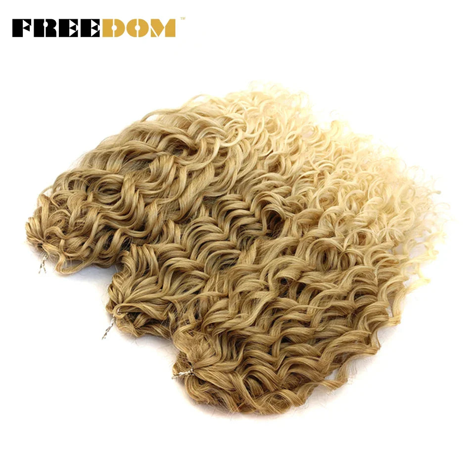FREEDOM Synthetic Deep Wavy Twist Crochet Hair Afro