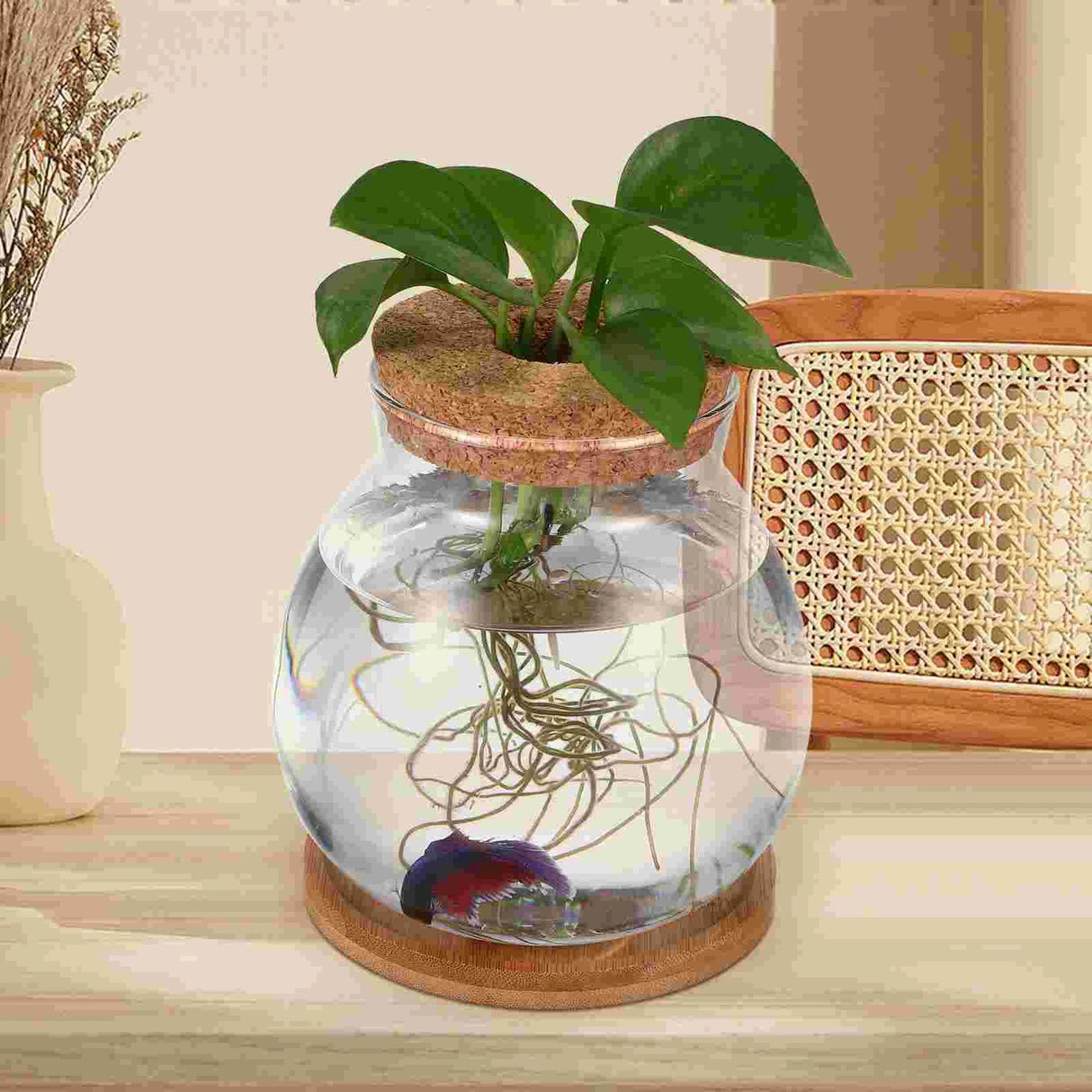 Glass Fish Bowl Lid Small Betta Tank Terrarium