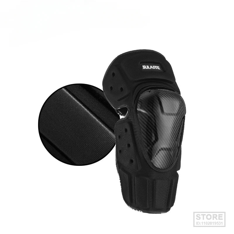 SULAITE Motorcycle Knee Pads Carbon Fiber Anti-fall Protective Gear Windproof Warm Leg Protection Motocross Off-road Equipment