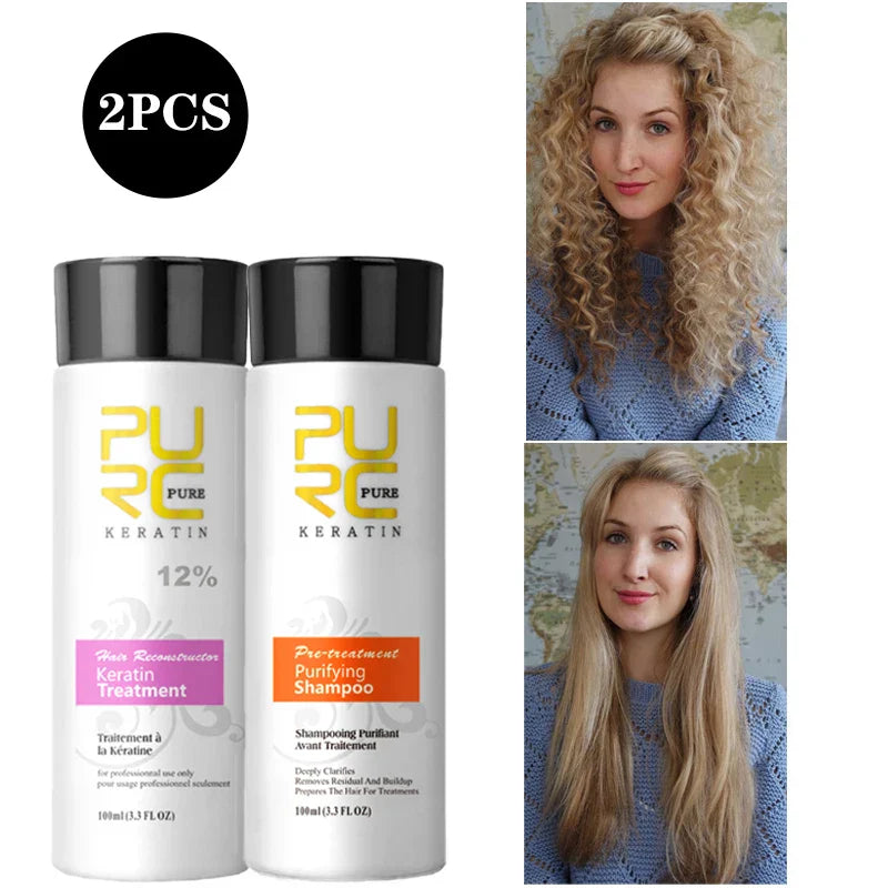 PURC Professional Keratin Hair Treatment Set Brazilian Hair