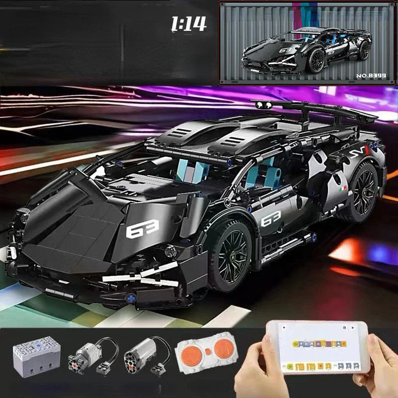 PCS Technology 1:14 Supercar building blocks Assemble brick