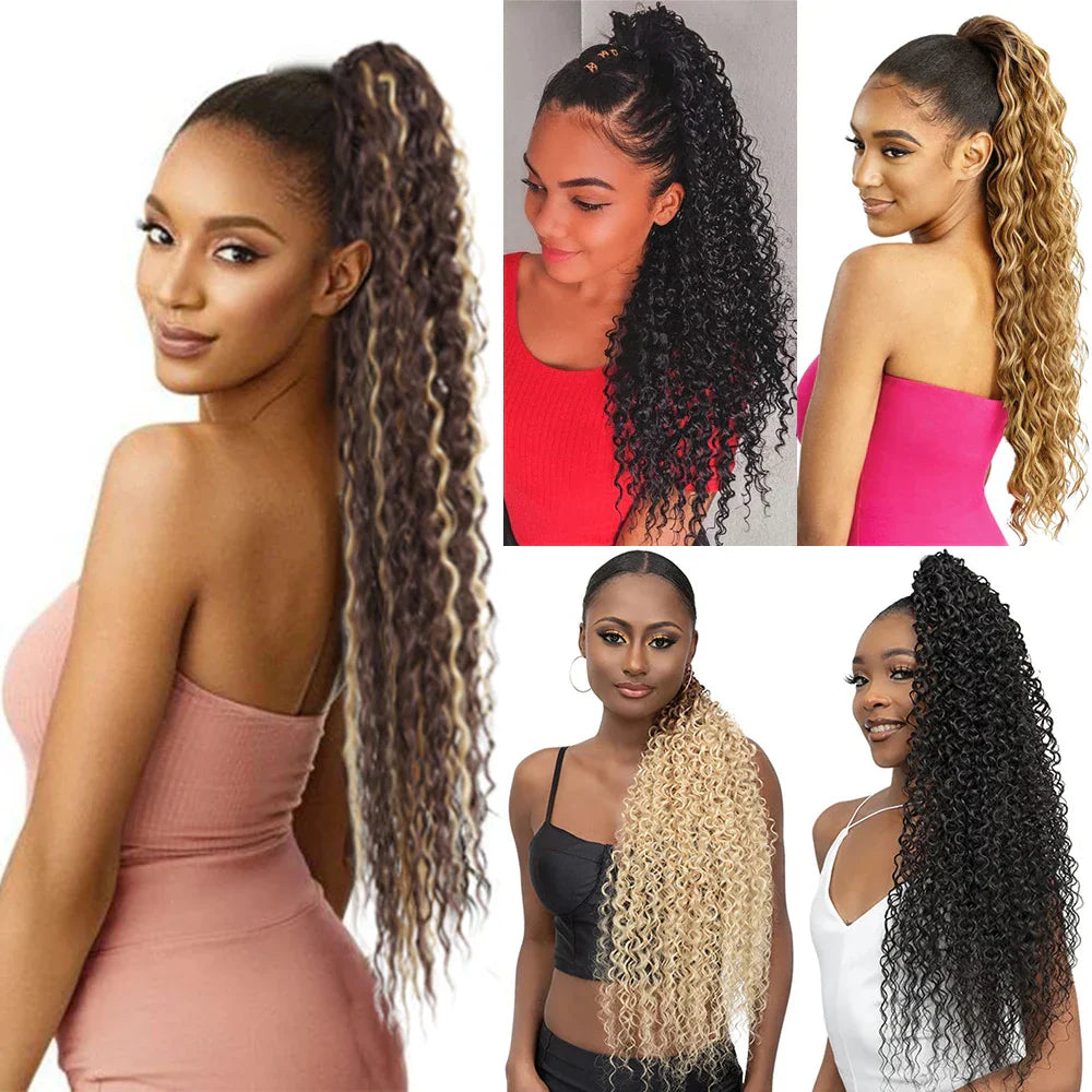 LISI GIRL Synthetic Drawstring Ponytail Long Curly Ponytail
