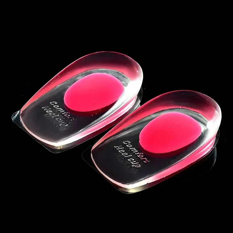 1 Pair Soft Silicone Gel Insoles for Heel