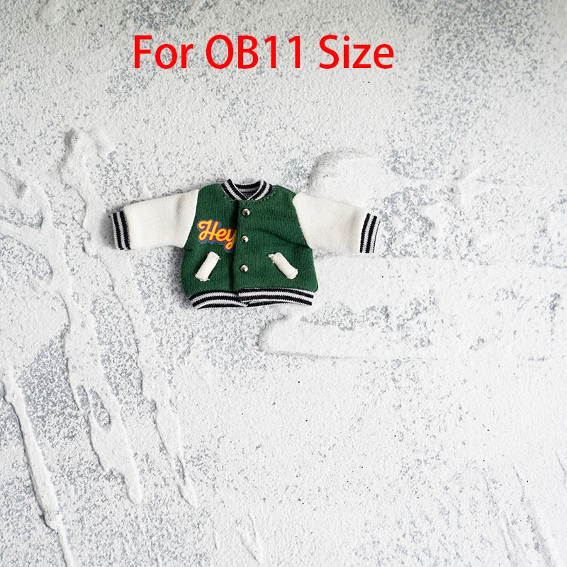 Ob22 24 Doll Baseball Jacket Clothes Ob11 Doll Sport Coat With Zipper For Ob11, Ymy、Licca、Azones、Ob24、Ob27 Doll Accessories