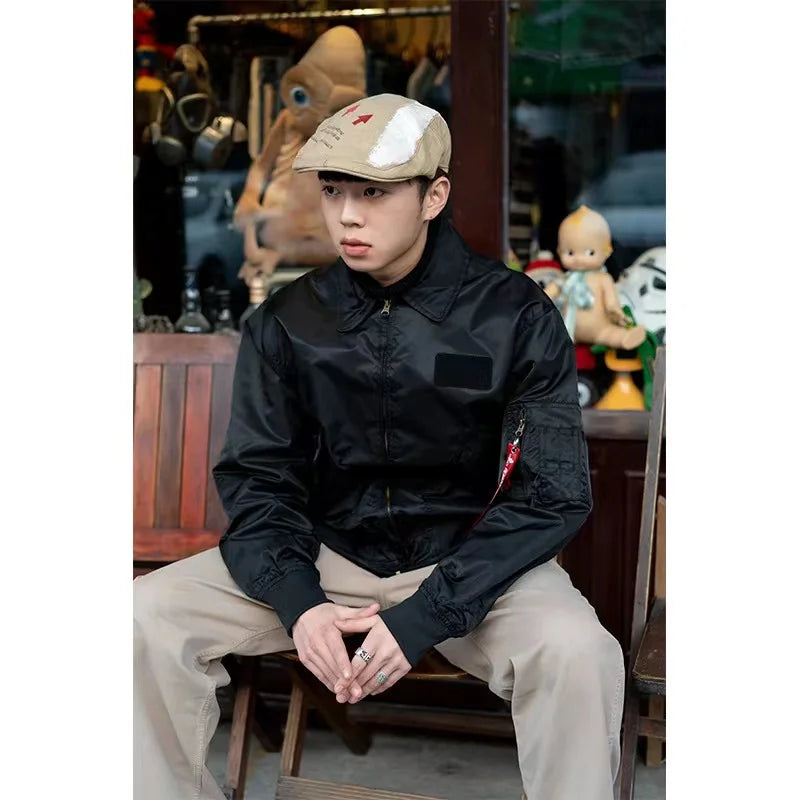 Men Flight Jacket Autumn Quality American Military Uniform
