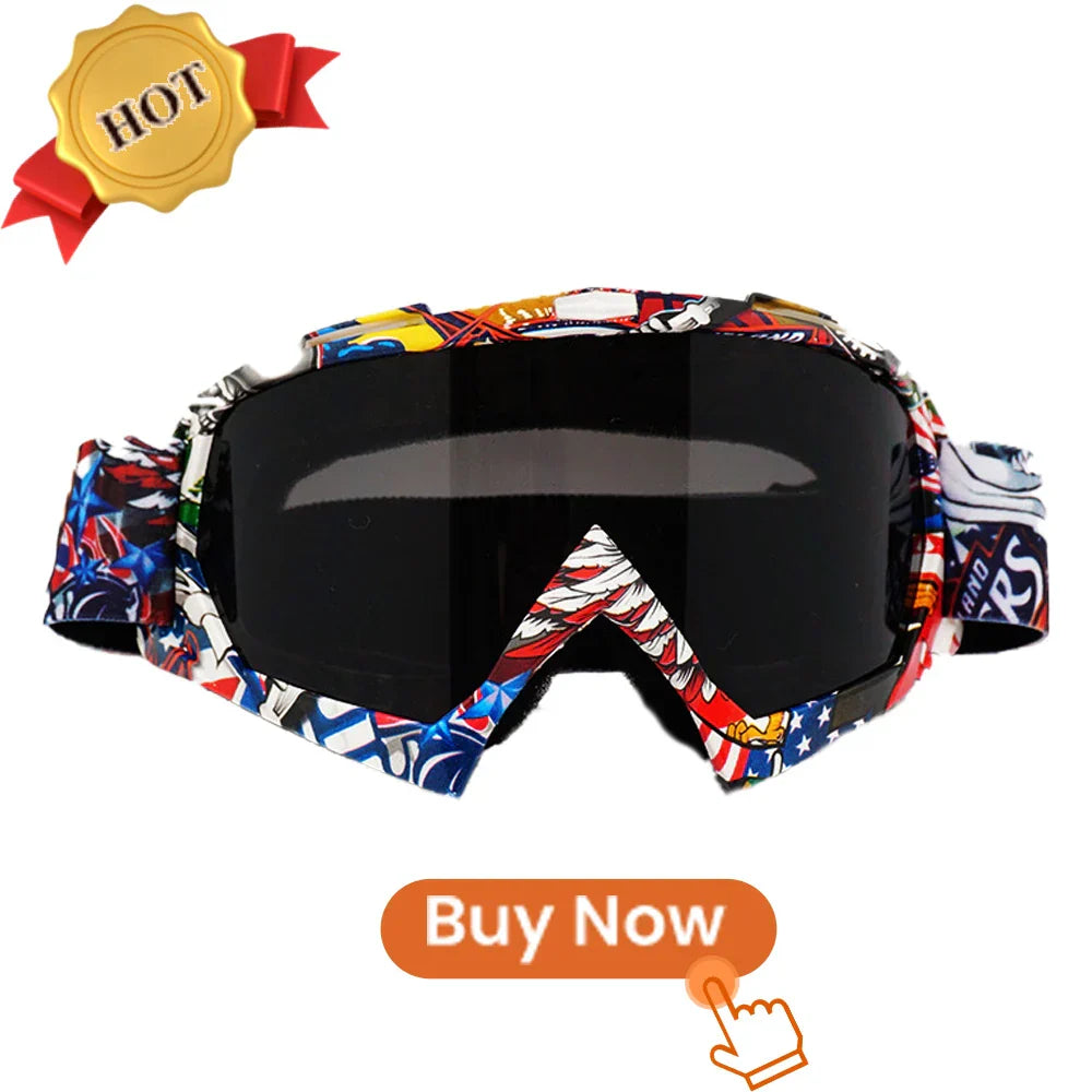 Newest Motorcycle Goggles for Men Retro Motocross Riding