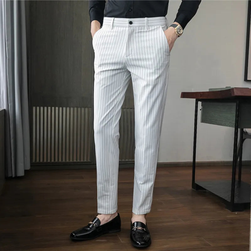 Spring Summer New Fashion Striped Casual Pants Men's
