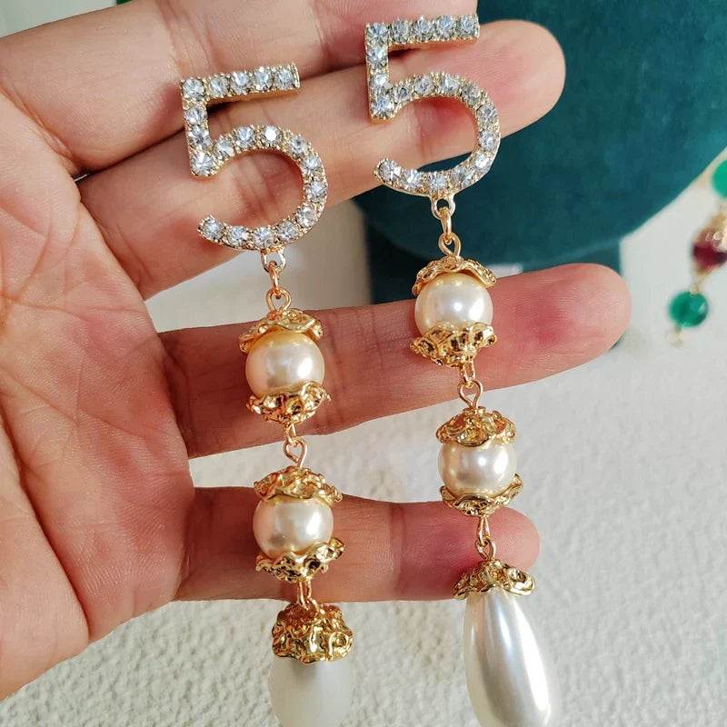 Big Statement Dangle Crystal Earrings For Lady 5