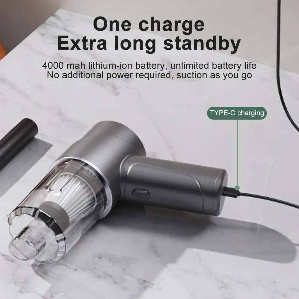 Car Vacuum Cleaner 4 in 1 Wireless Vacuum Cleaner Handheld Vacuum Pump For Home Stainless Steel Filter Car Accessories Vehicle