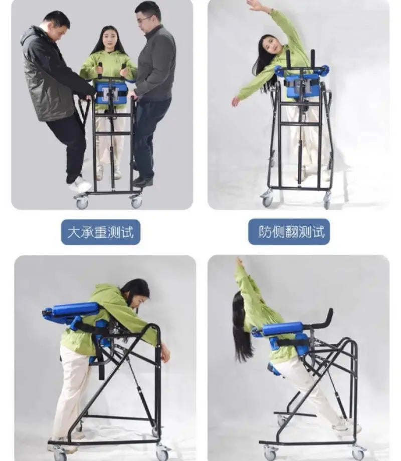 Rehabilitation Training Standing Support Walker with Wheels for