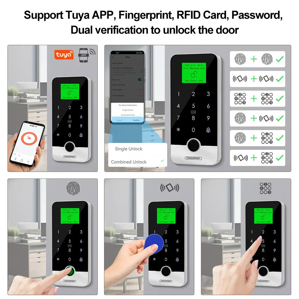 Waterproof Bluetooth Tuya APP Fingerprint Access Controller Standalone
