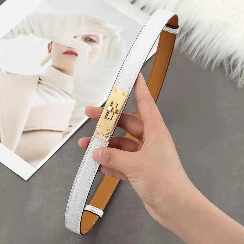 High Quality Ladies Girls Leather 1.8cm Designered Women