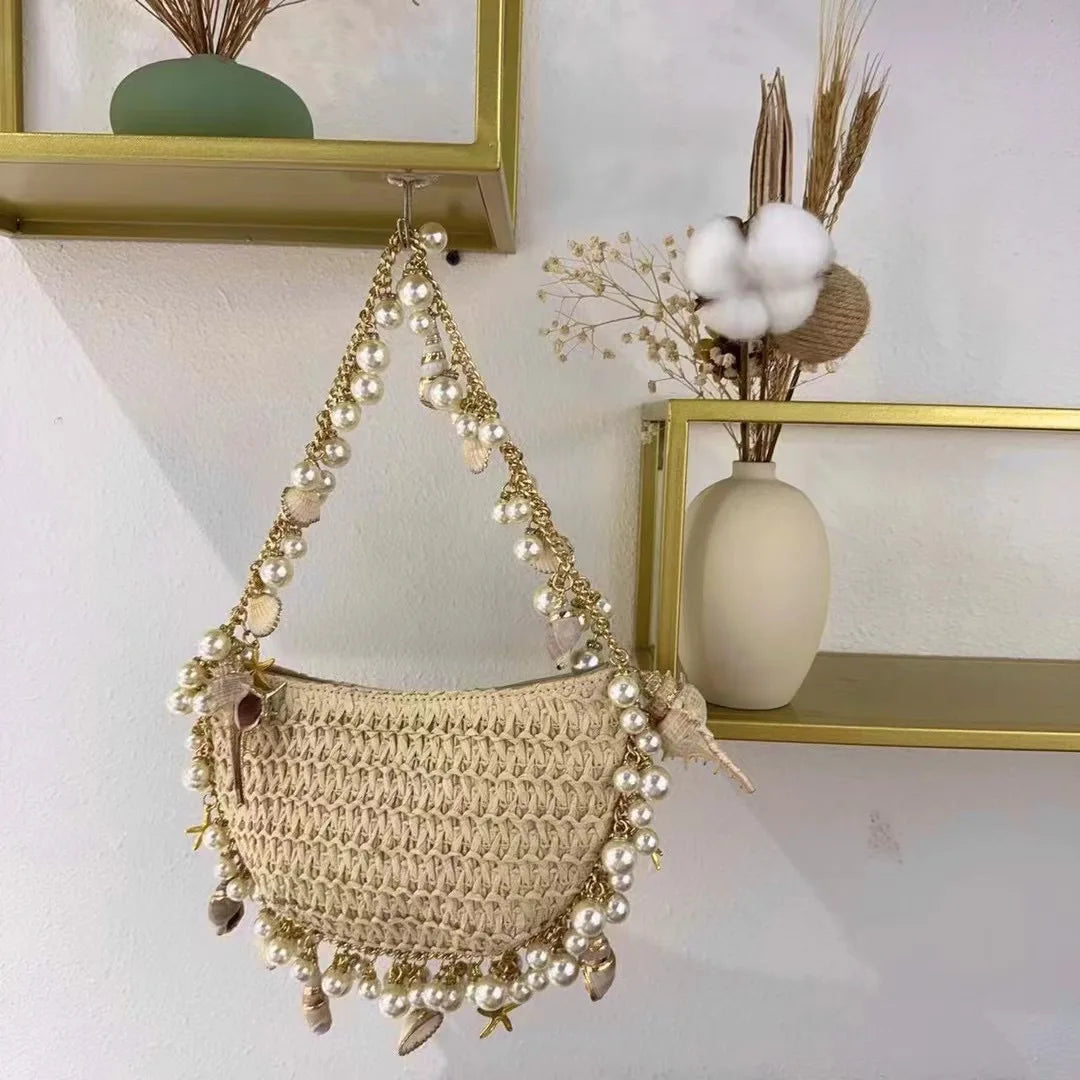 2023 New Straw Bags for Women DIY Shell