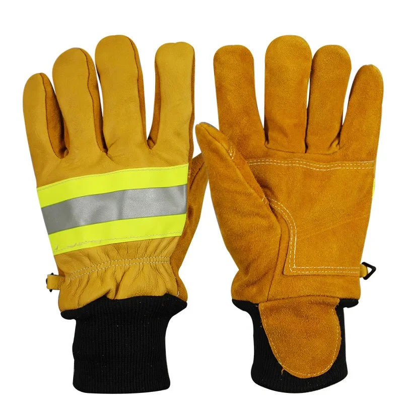 Cow Leather Fire Gloves Heat Resistant Radiant Work