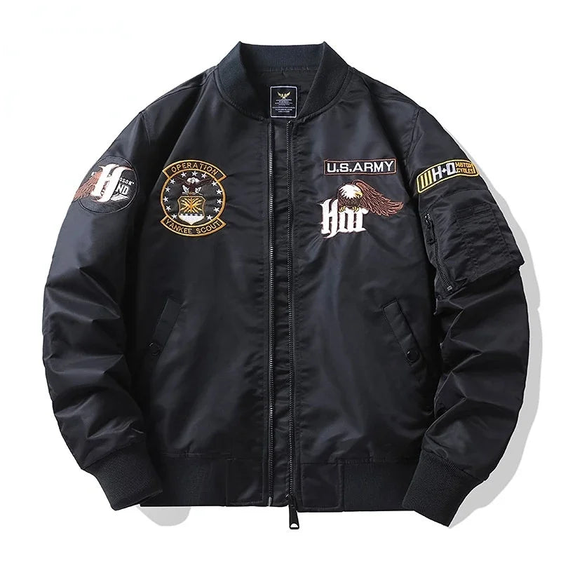 Aviator Men's Jacket Embroidered Baseball Uniform Eagle Jacket