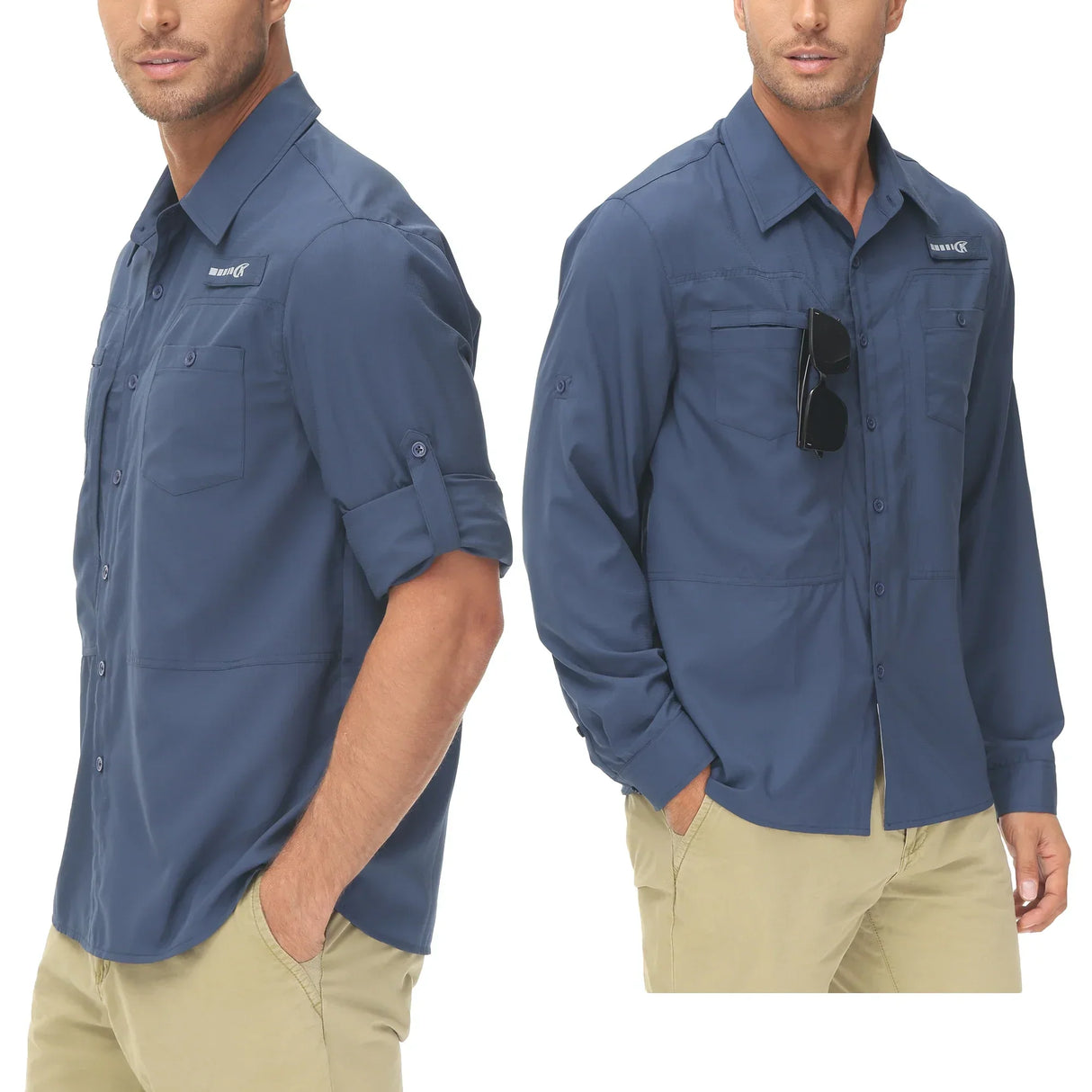 Men's Fishing Shirts Casual Cargo Hiking Shirt Long