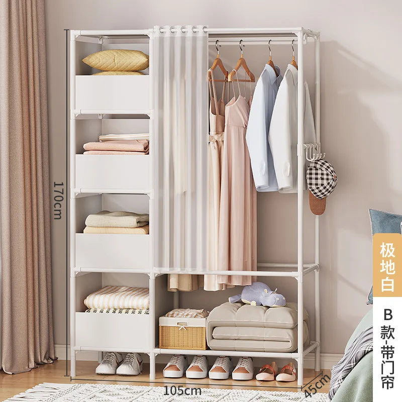 Simple Standing Coat Rack for Wall Clothes Hanger