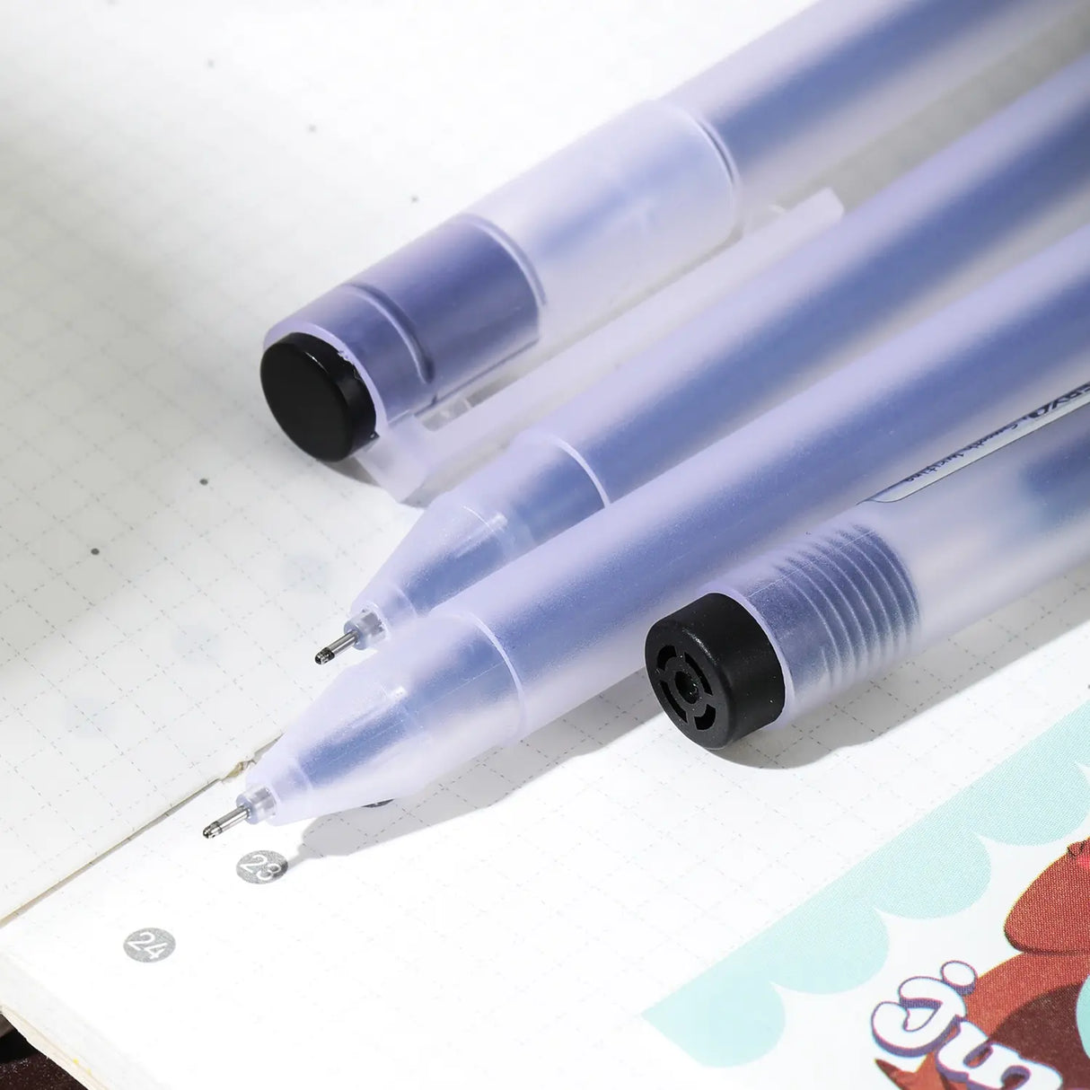 Deli 12pcs Quality 0.5mm Gel Pen 3 Colors