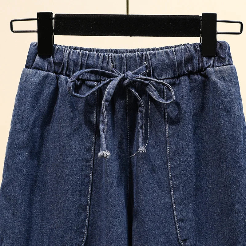 Plus Size 3XL 4XL 5XL Denim Pants For