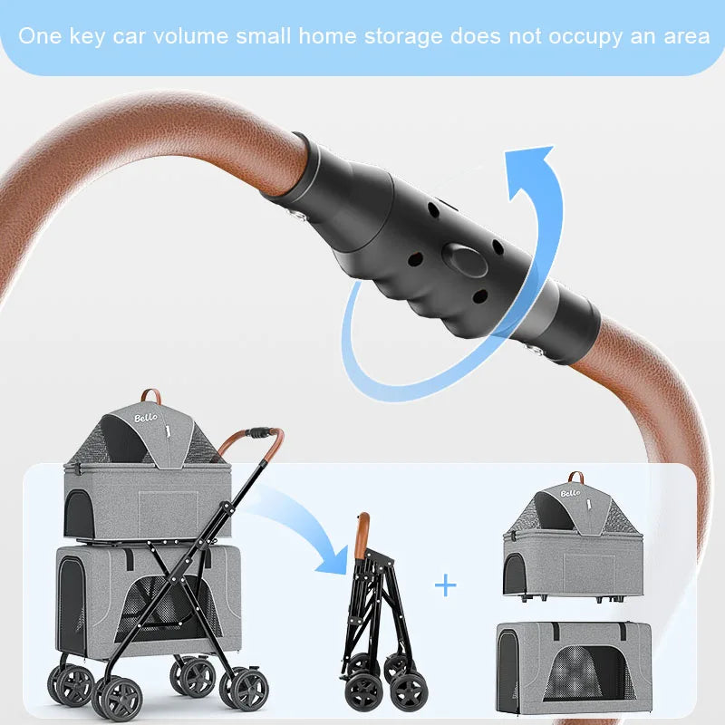 Bello Stroller 3 in 1 Stroller Double Decker