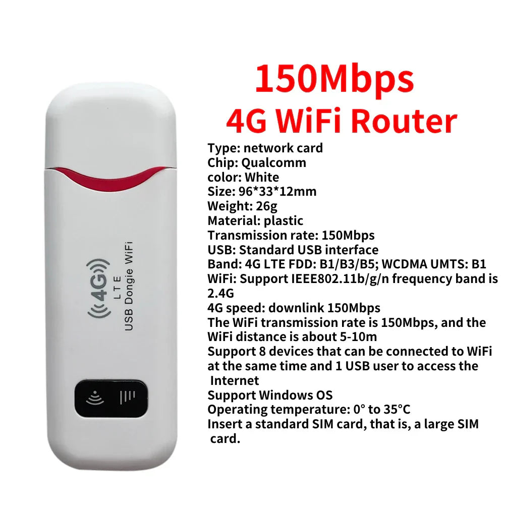 150Mbps 4G LTE WiFi Router Portable Pocket Wifi