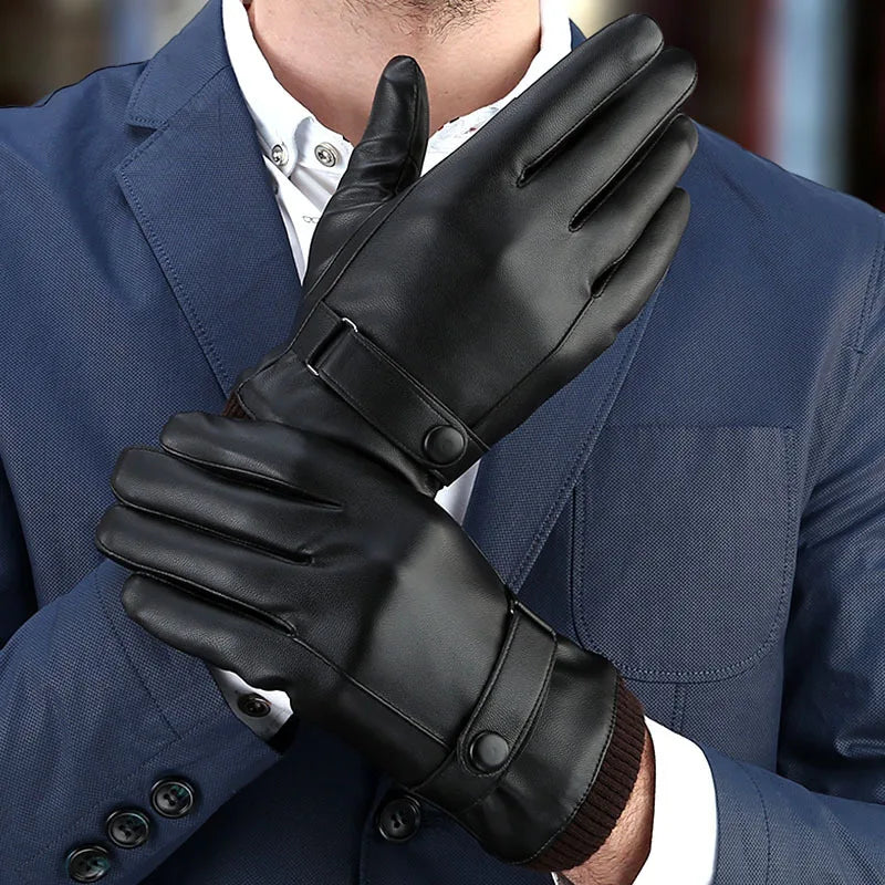 Men's Gloves Black Winter Mittens Keep Warm Touch