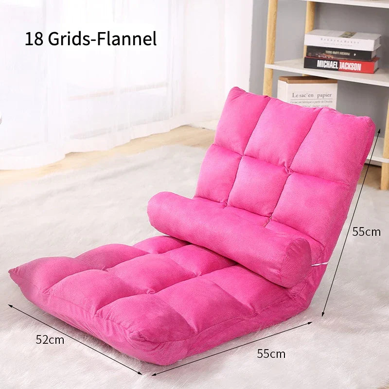Portable Floor Chair Legless Tatami Chair with Back
