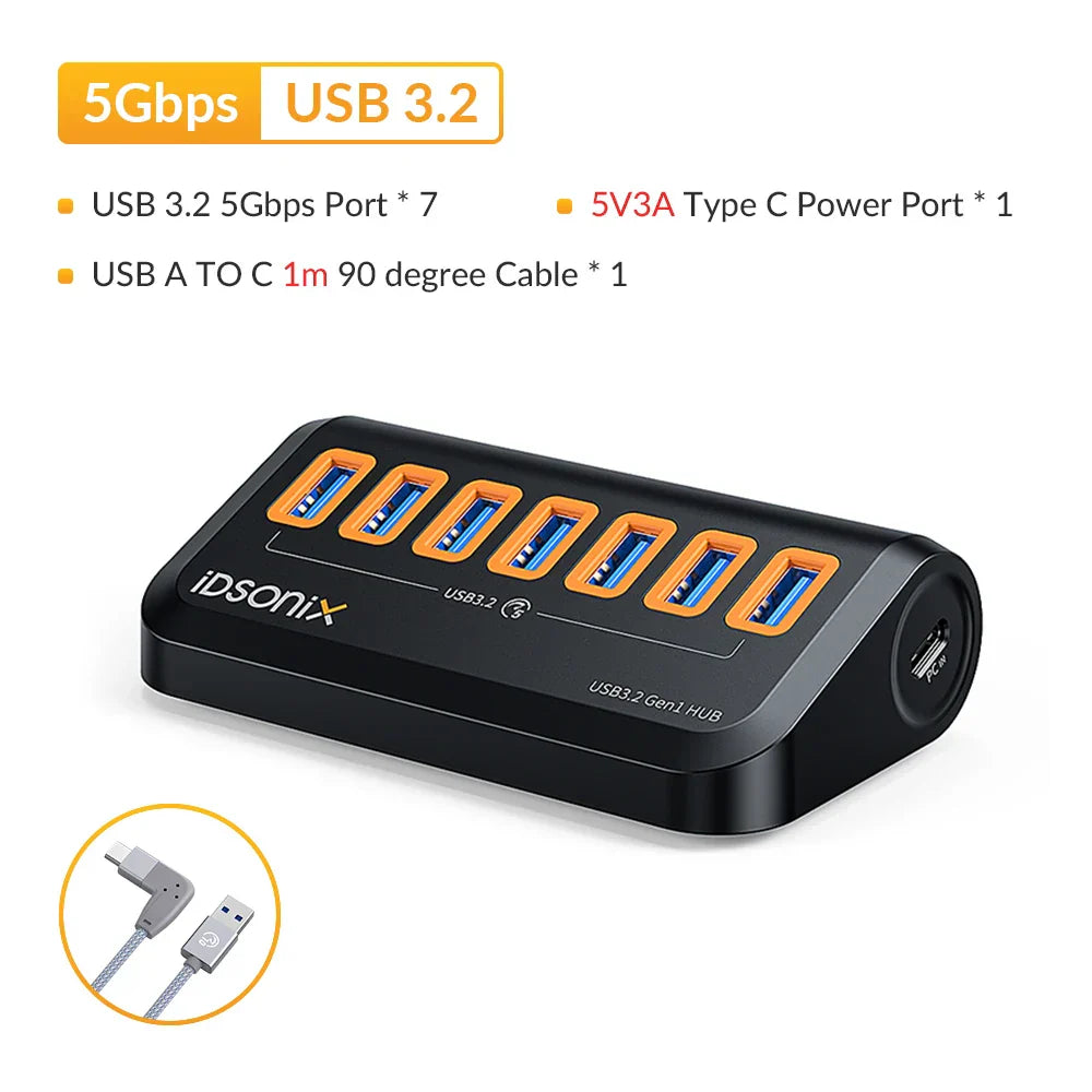 iDsonix USB Splitter USB 3.2 Hub 10Gbps Type