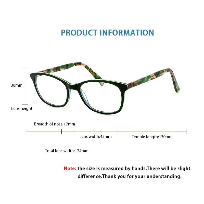 O-Q CLUB Kids Glasses Square Comfortable Myopia Optical Children’s Eyeglasses Ultralight Firm Acetate Eyewear OQ16002