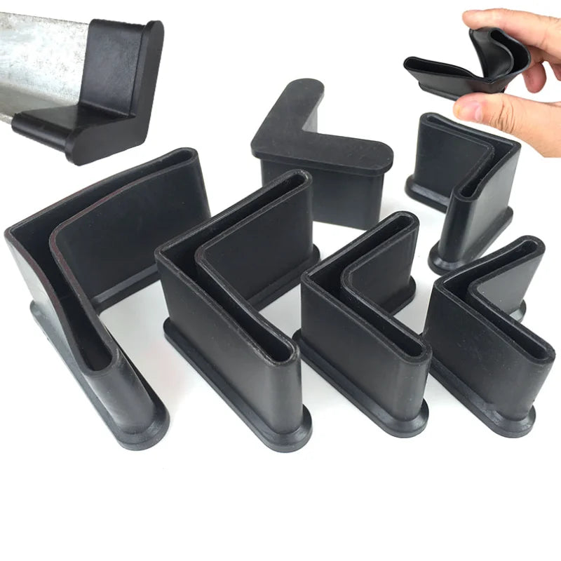 4pc Rubber triangle iron foot cover L-shaped soft