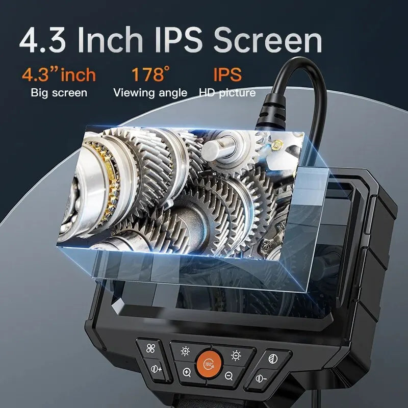 Handhel Industrial Endoscope 1080P4.3'' IPS Screen Rigid Cable