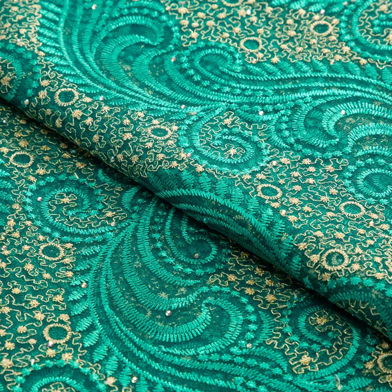 SJD LACE African Lace Fabric with Crystal 2024