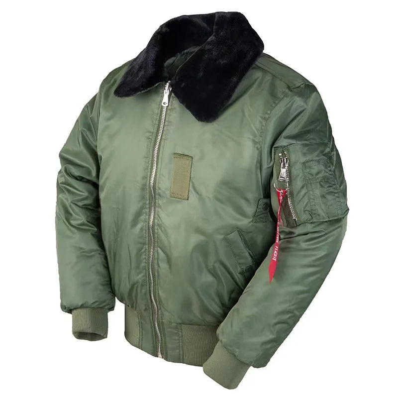 Winter Bomber Jacket Men Quality Nylon American Military