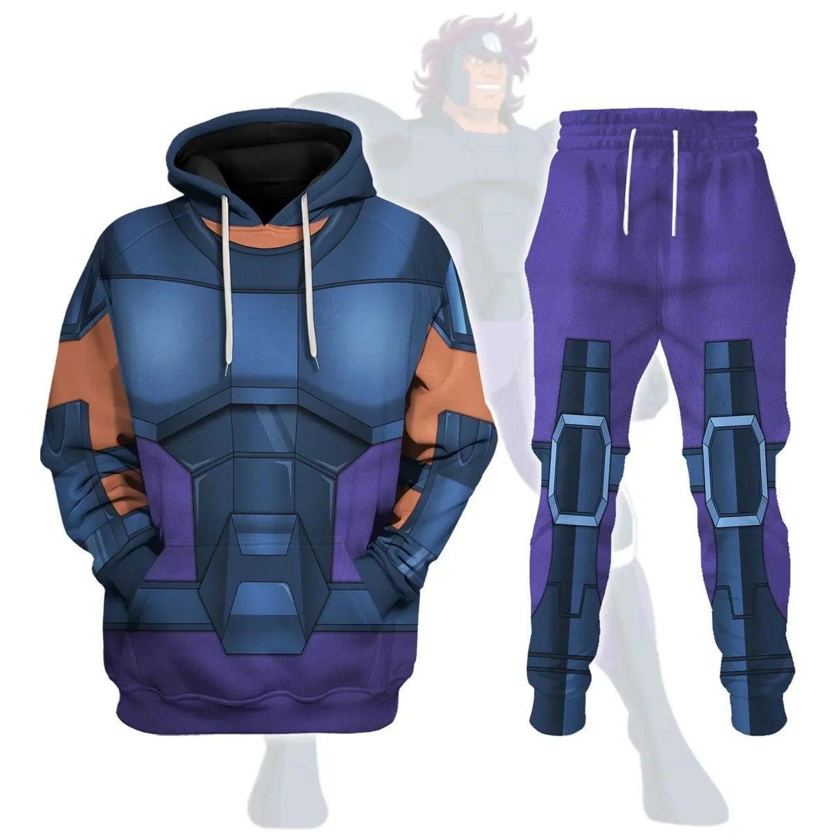 Popular Cosplay Anime Saint Seiya printed hoodie pants